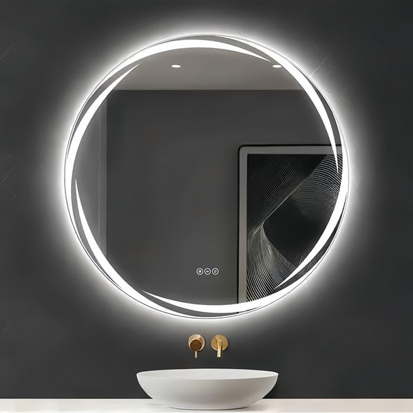 Decent & Unique Design Round LED Mirror in Different Colors